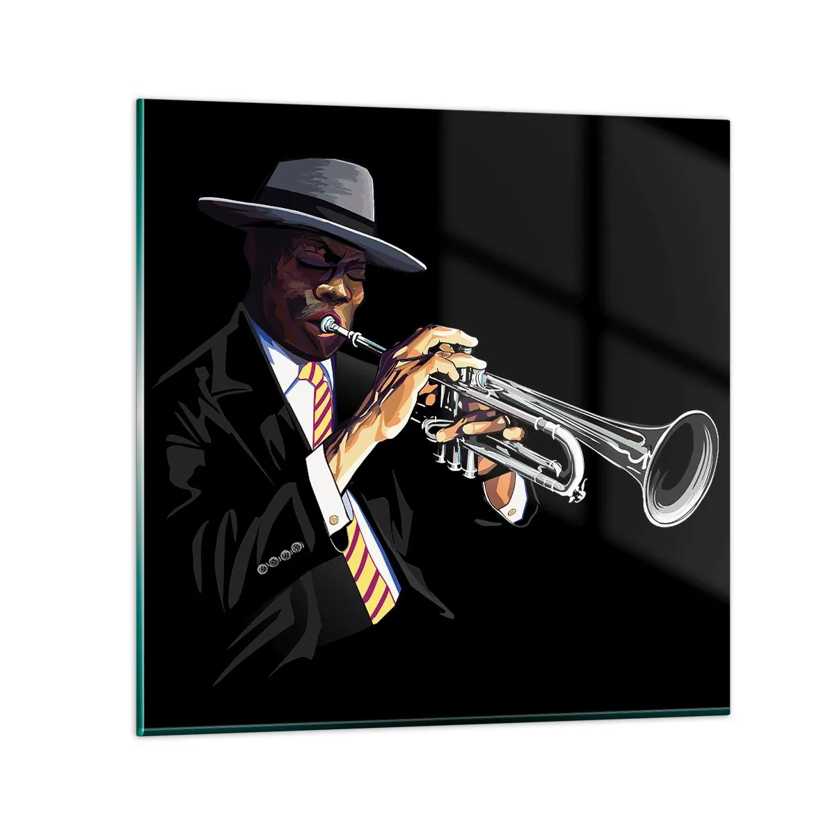 Glastavla - Bild på glas - Gamla skolans charm - 40x40 cm