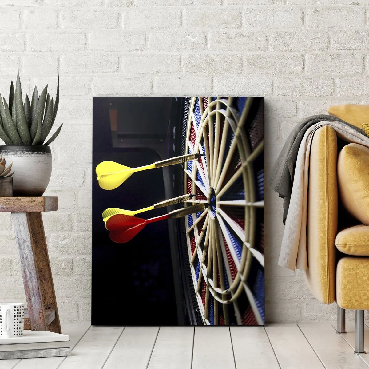 Canvastavla - Bild på duk - Mitt i prick - 50x70 cm
