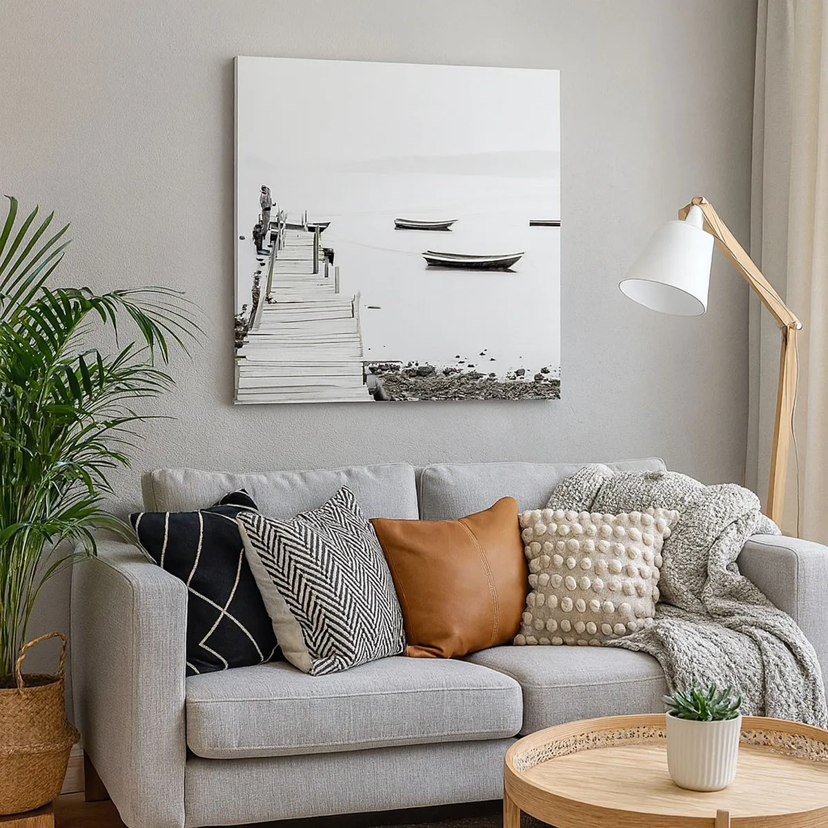 Canvastavla - Bild på duk - Vid tyst och rent vatten - 30x30 cm