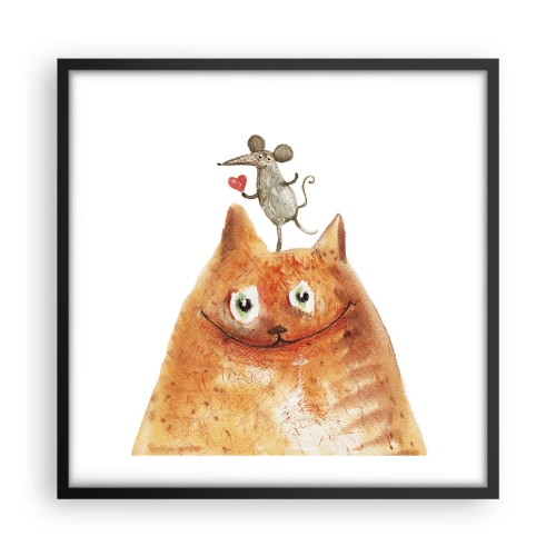 Affisch i svart ram - Kärlekens paradoxer - 50x50 cm