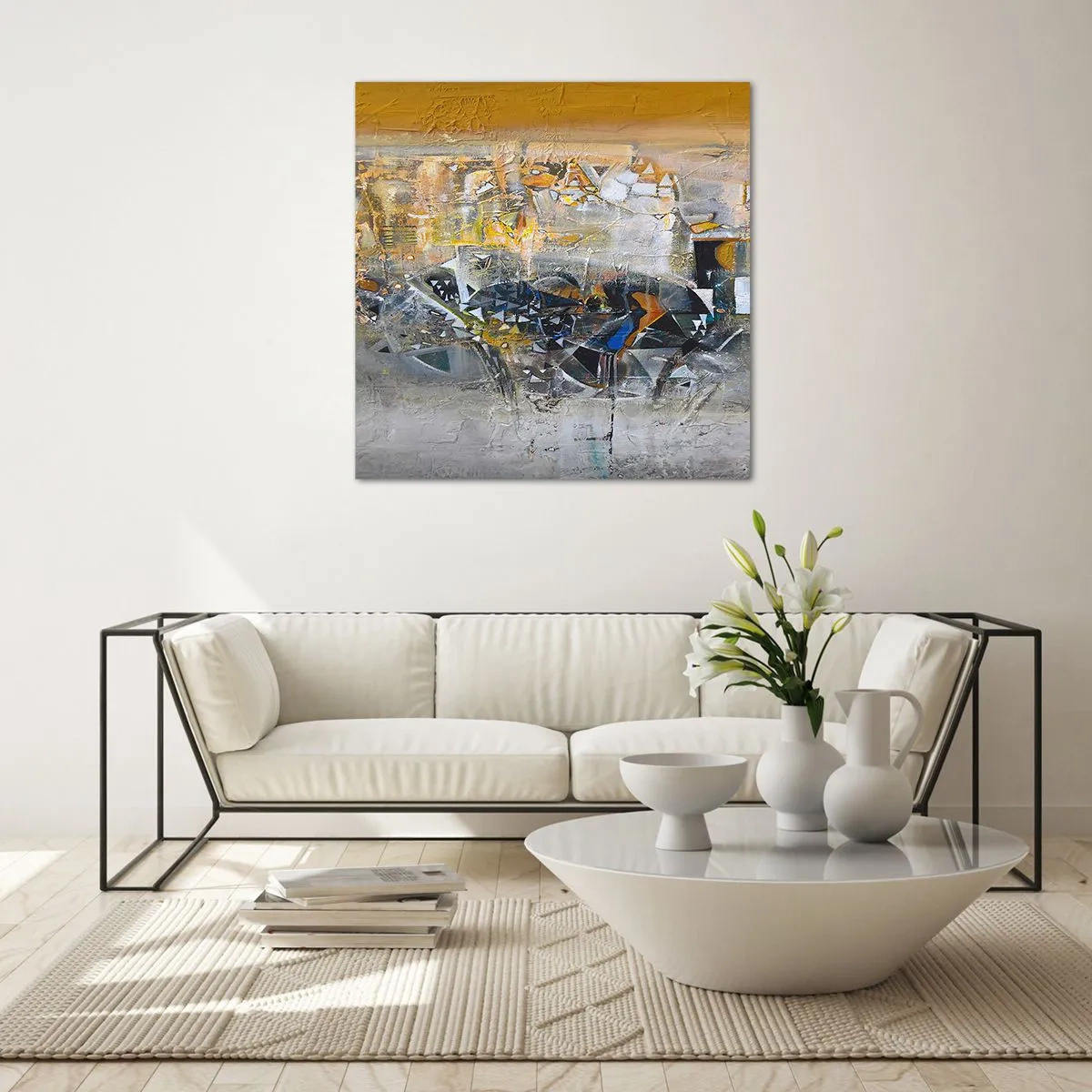 Glastavla - Bild på glas - Allt blir bra - 60x60 cm