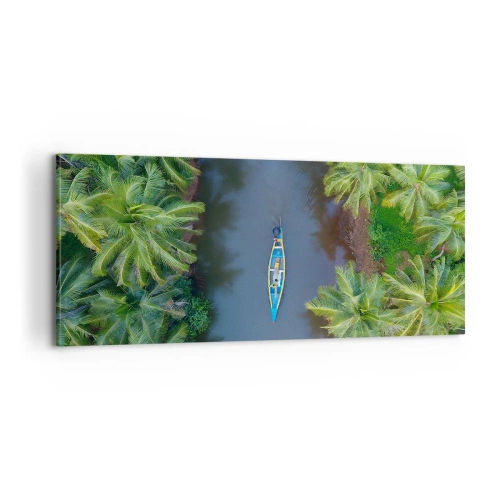 Canvastavla - Bild på duk - På en tropisk stig - 100x40 cm