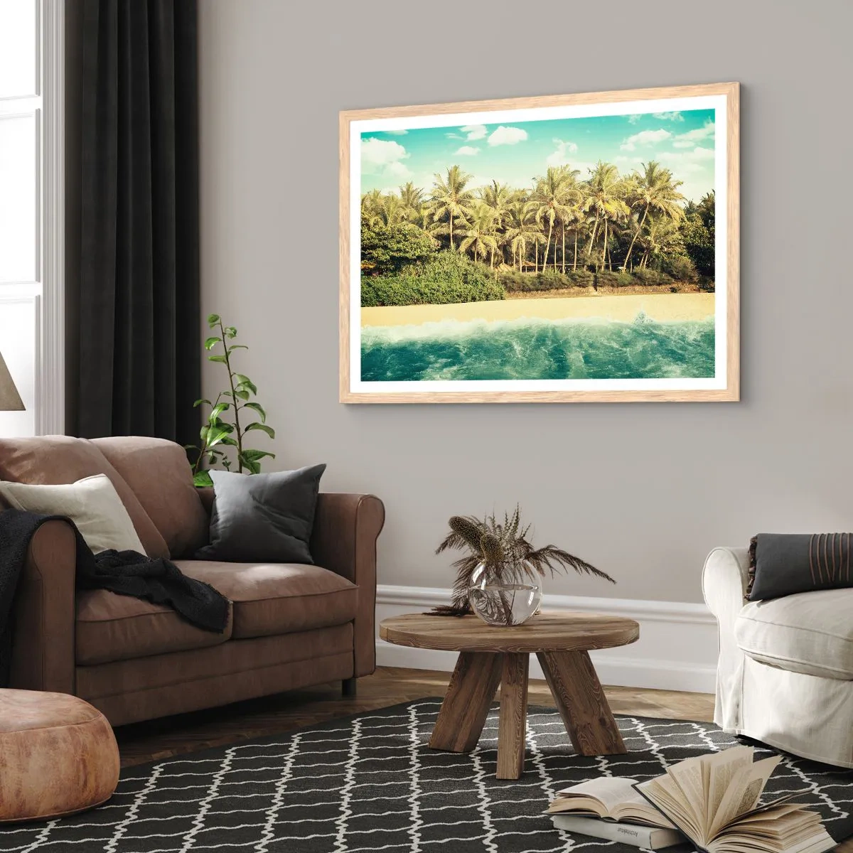 Affisch i ram av ljusek - Kanske här? - 100x70 cm