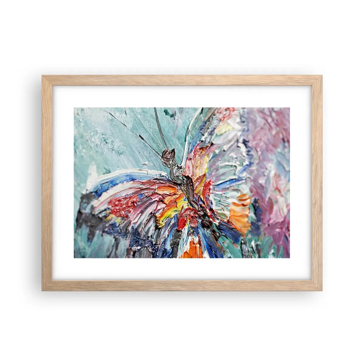 Affisch i ram av ljusek - Målad av naturen - 40x30 cm