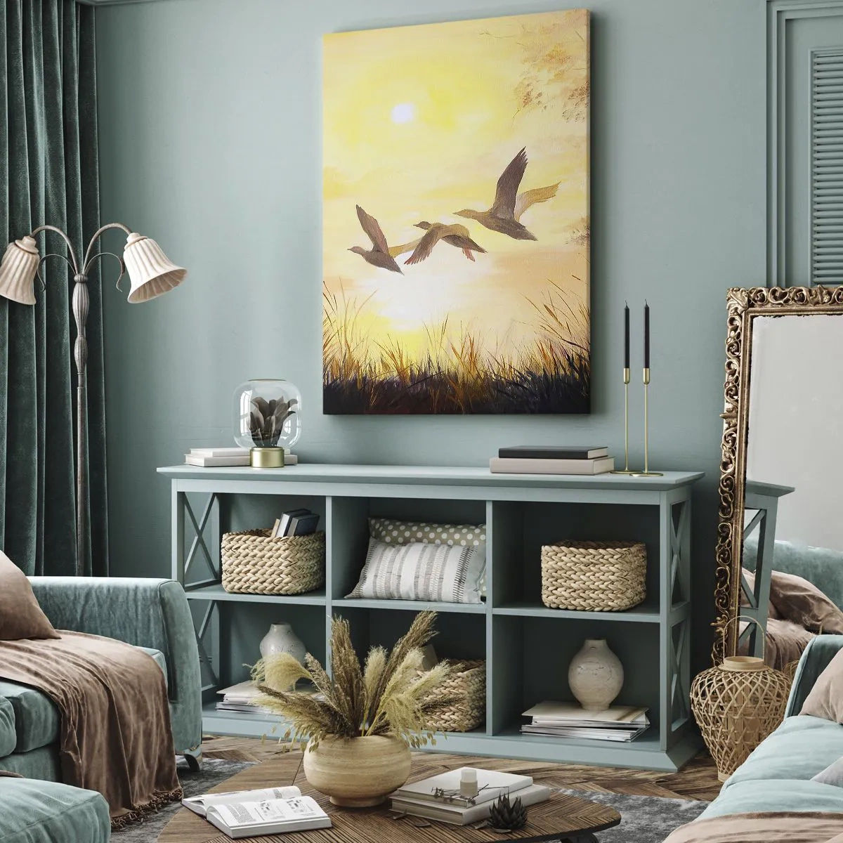 Canvastavla - Bild på duk - Början av en lång resa - 65x120 cm