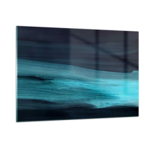 Glastavla - Bild på glas - Flyt med strömmen - 120x80 cm