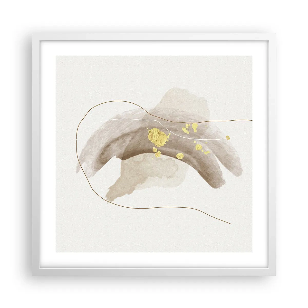 Affisch i vit ram - Träffat i rummet - 50x50 cm