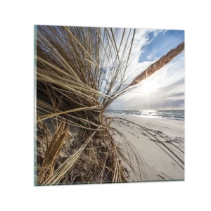 Glastavla - Bild på glas - Elementens möte - 60x60 cm