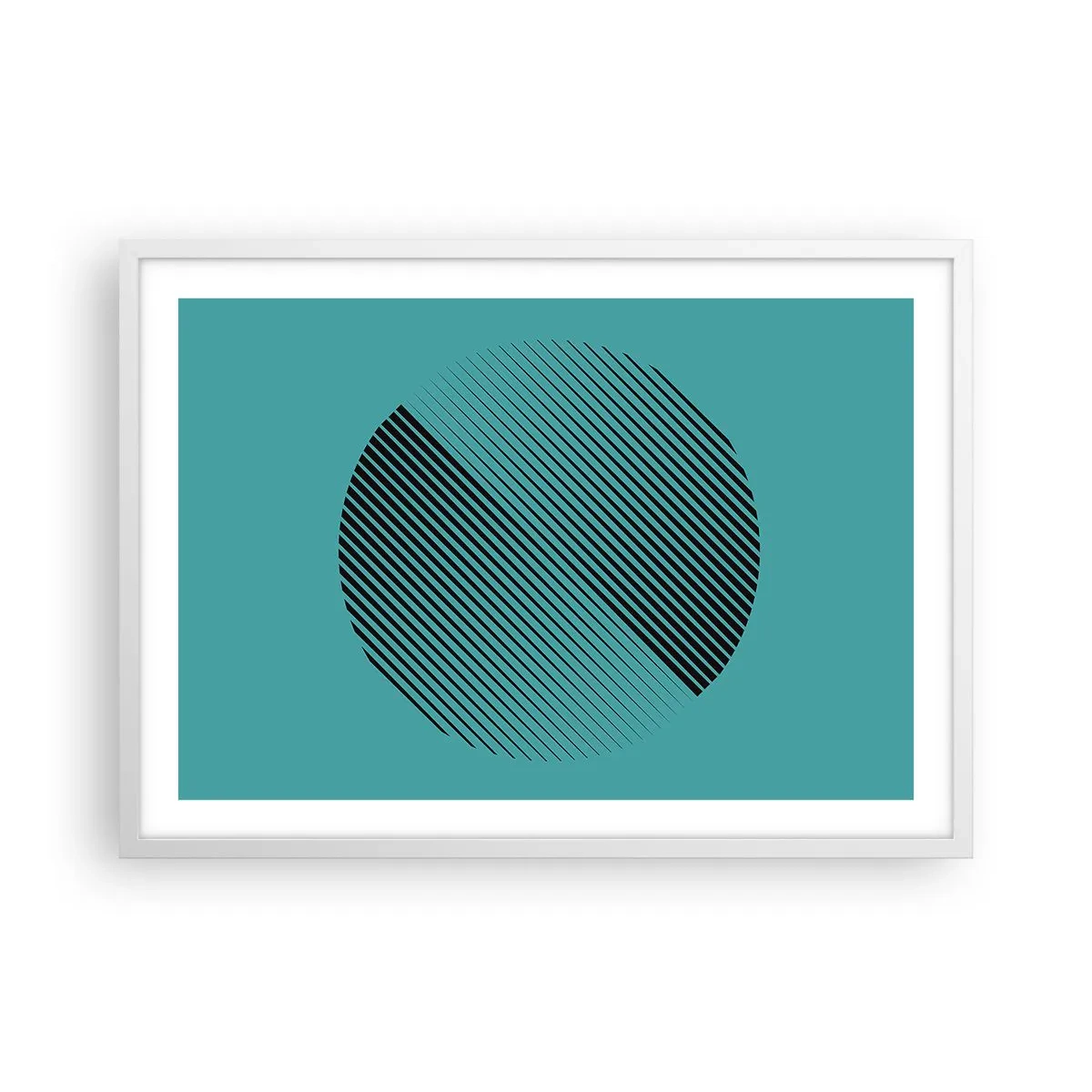 Affisch i vit ram - Cirkeln - en geometrisk variation - 70x50 cm