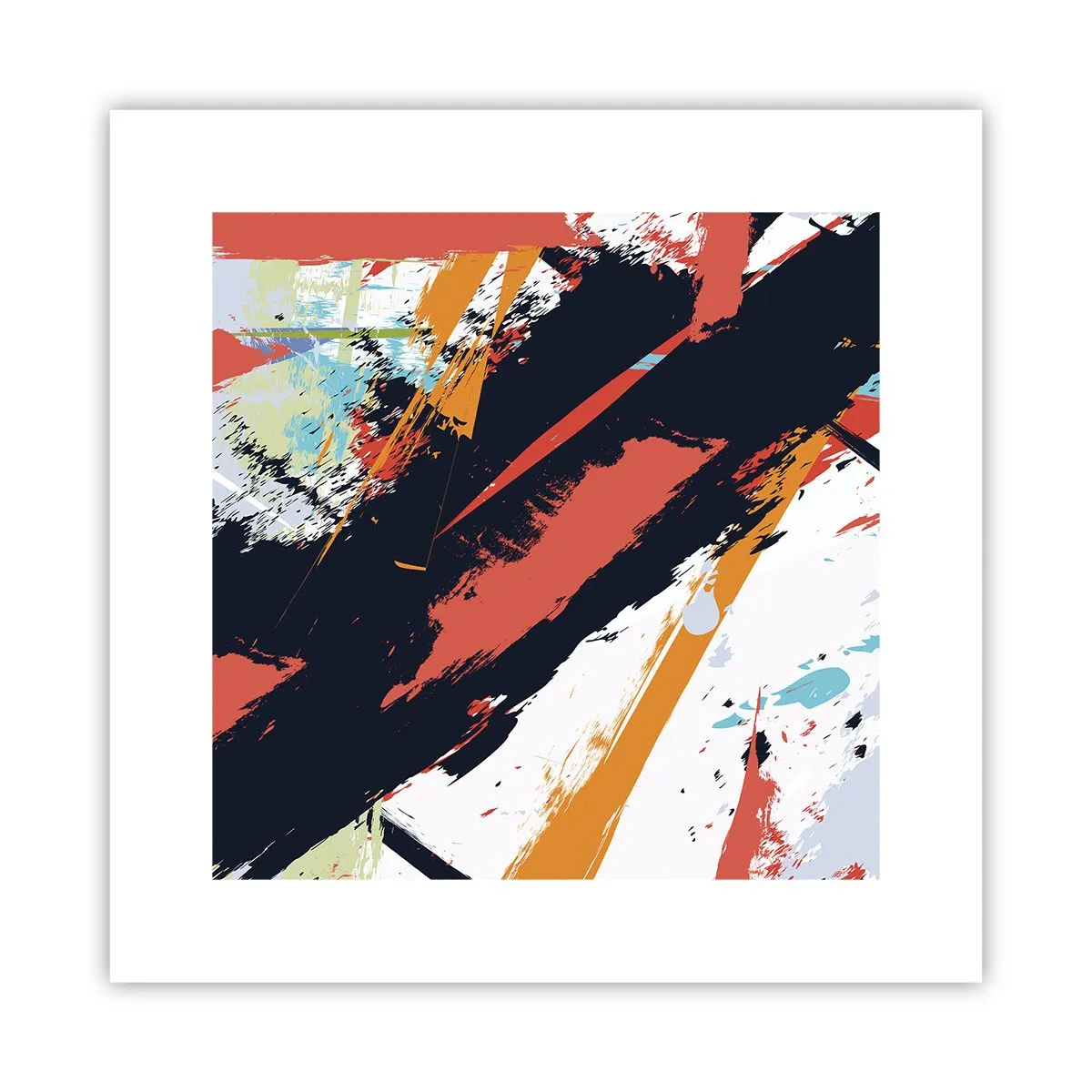 Affisch - Dynamisk komposition - 30x30 cm