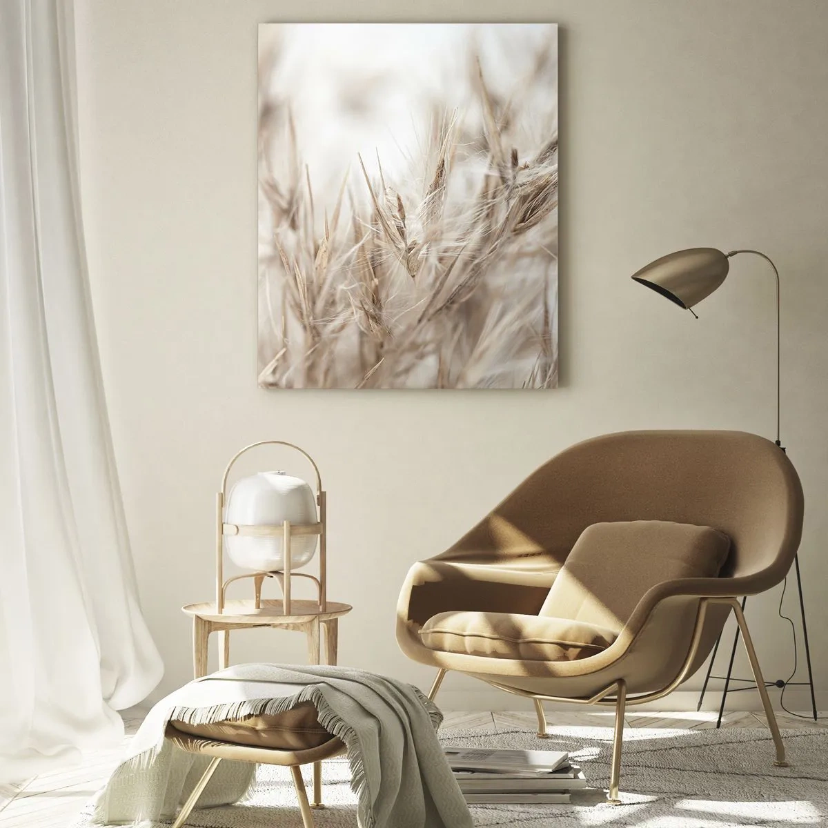 Glastavla - Bild på glas - Äng och vind - 50x70 cm