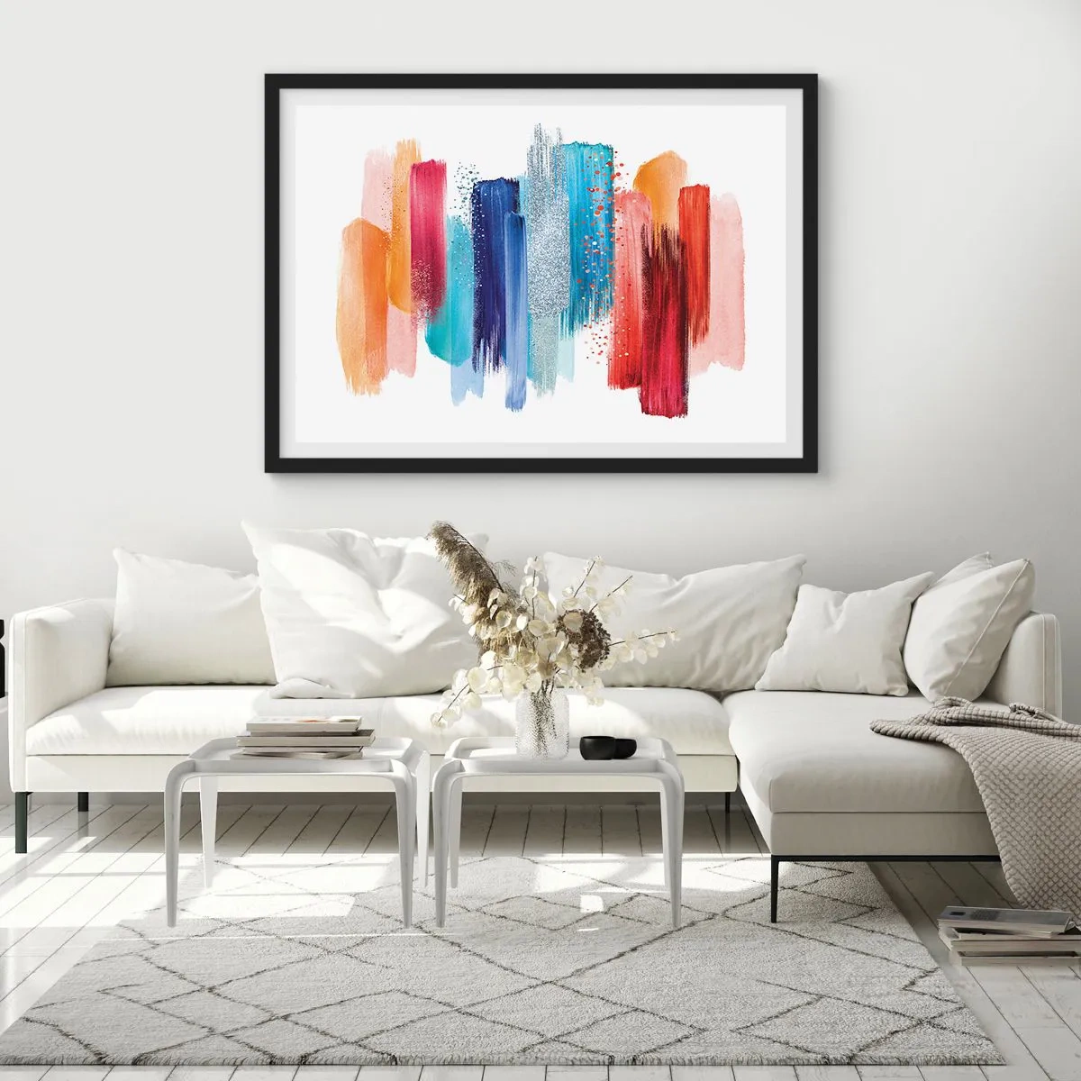 Affisch i svart ram - Upp och ner - 91x61 cm