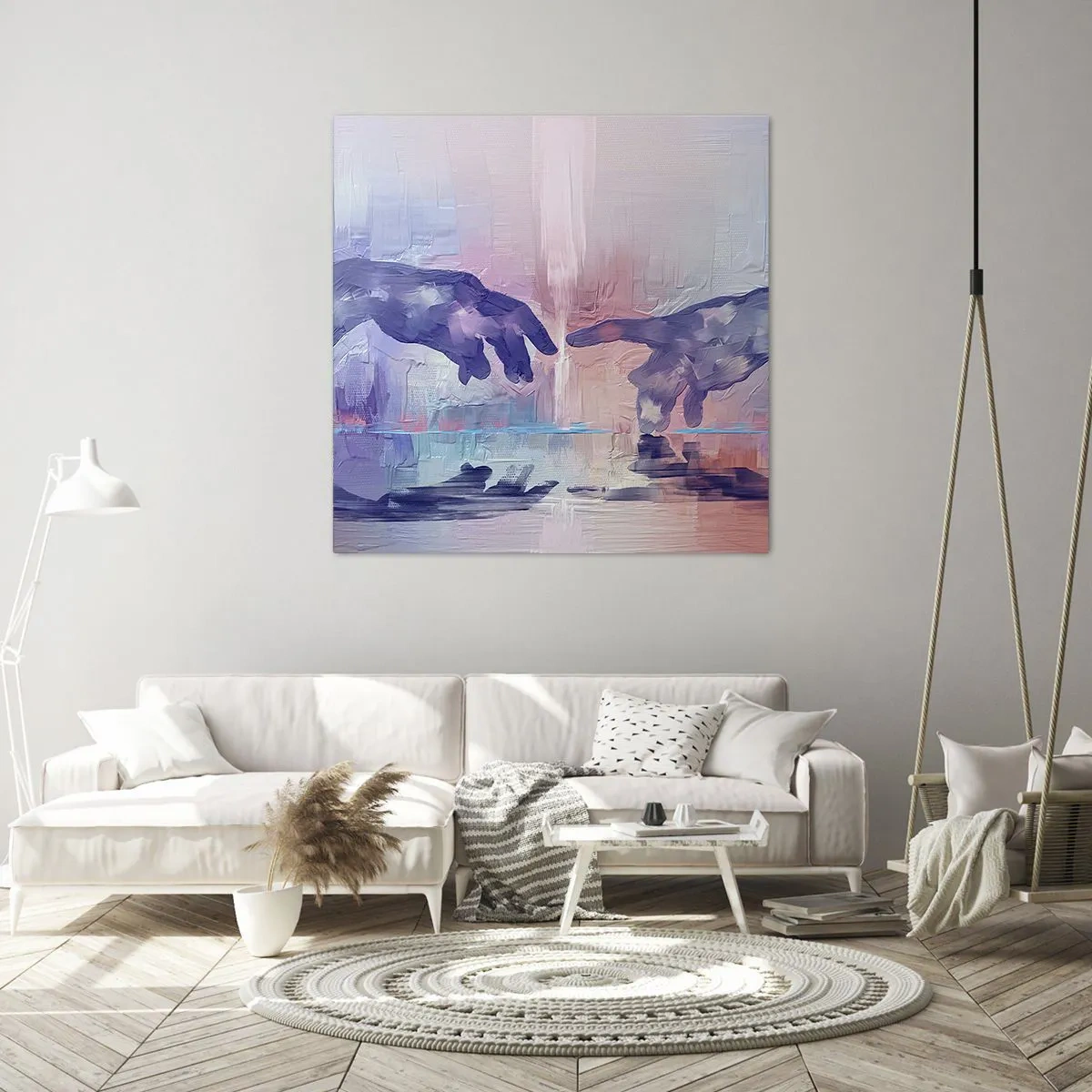 Canvastavla - Bild på duk - Den gudomliga gnistan av liv - 60x60 cm