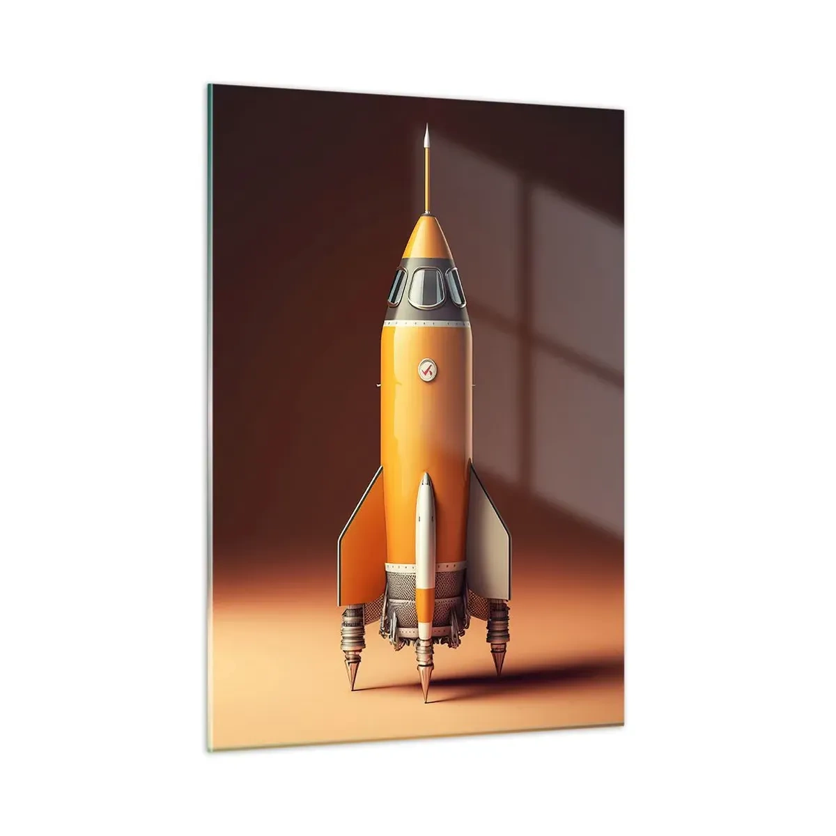 Glastavla - Bild på glas - Det börjar med en dröm - 50x70 cm