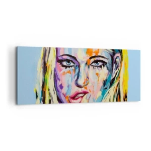 Canvastavla - Bild på duk - Titta henne rakt in i ögonen - 120x50 cm