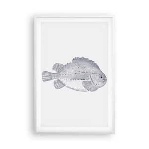 Affisch i vit ram - Till naturforskarens album - 61x91 cm