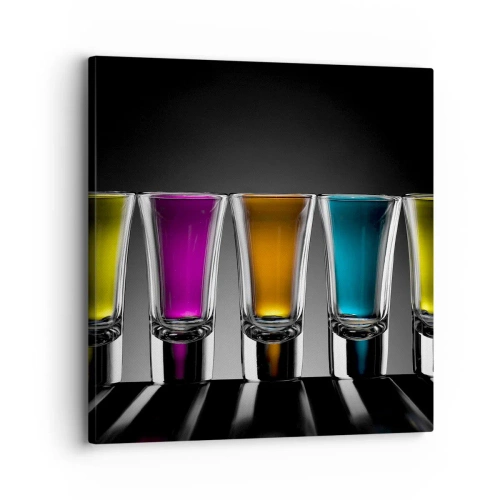 Canvastavla - Bild på duk - Glädjen färger - 30x30 cm