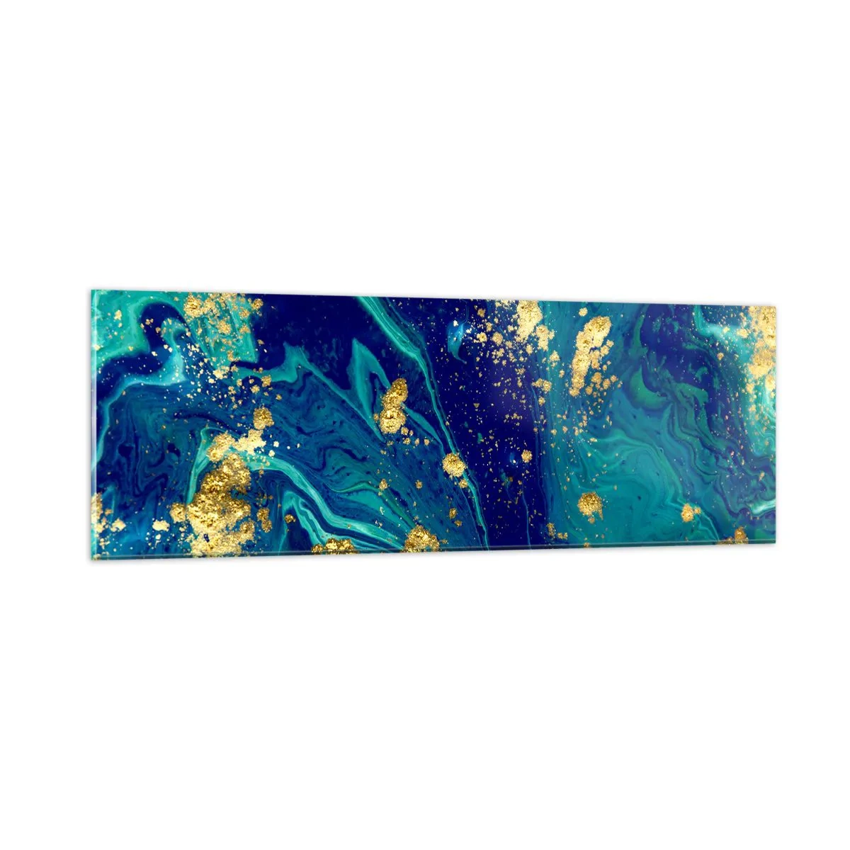 Glastavla - Bild på glas - Solflingor  - 90x30 cm