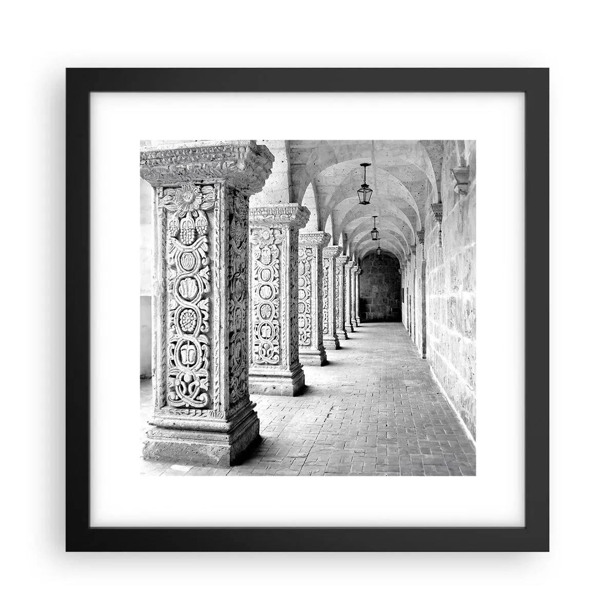 Affisch i svart ram - Och vart tar det vägen? - 30x30 cm