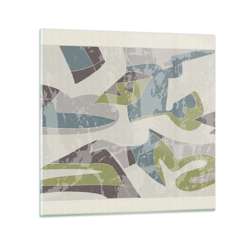 Glastavla - Bild på glas - Komposition bakom glas - 60x60 cm