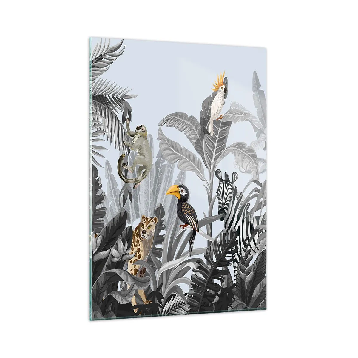Glastavla - Bild på glas - Afrikansk saga - 50x70 cm