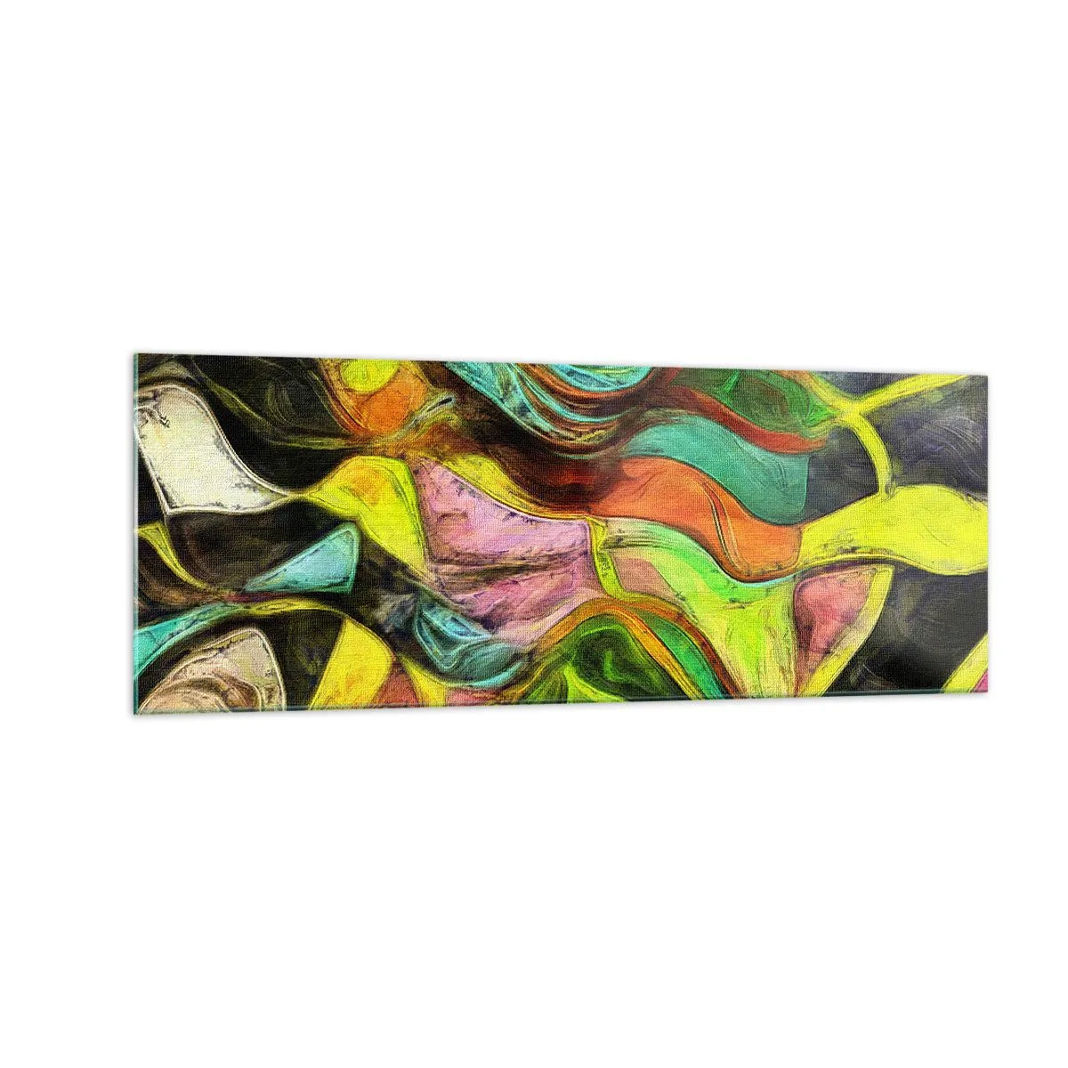 Glastavla - Bild på glas - Rörelse är liv - 140x50 cm