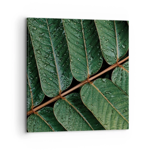 Canvastavla - Bild på duk - I den gröna rytmen - 70x70 cm