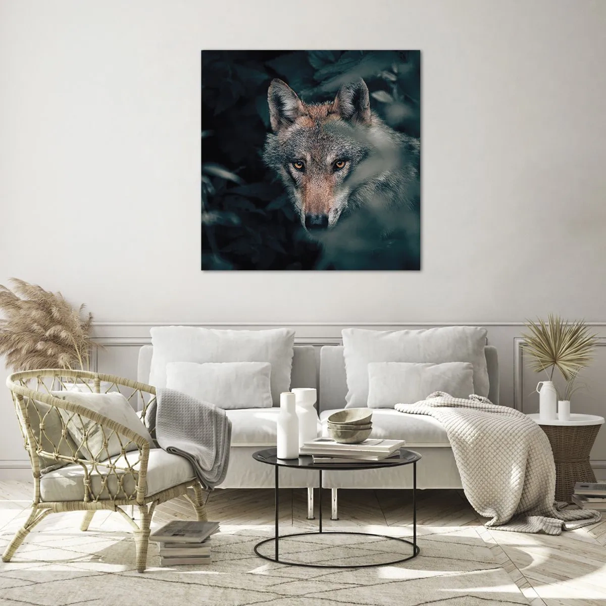 Glastavla - Bild på glas - Jägare - 30x30 cm