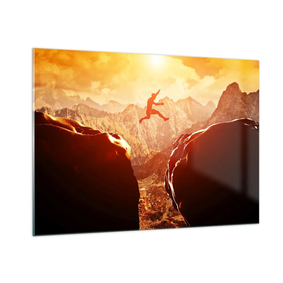 Glastavla - Bild på glas - Passera gränser - 100x70 cm