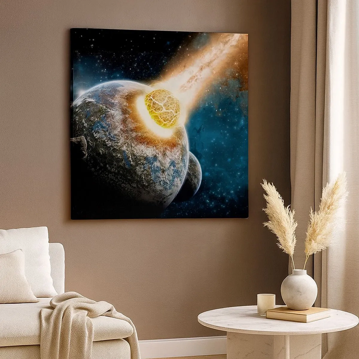 Canvastavla - Bild på duk - Förödelse eller födsel? - 30x30 cm