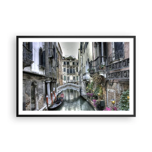 Affisch i svart ram - Tyst begrundan sedan några sekel - 91x61 cm