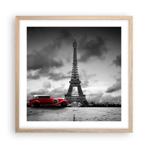 Affisch i ram av ljusek - Inte så länge sedan i Paris - 50x50 cm