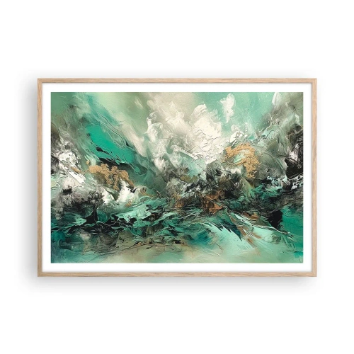 Affisch i ram av ljusek - Smaragdsvart bränna - 100x70 cm