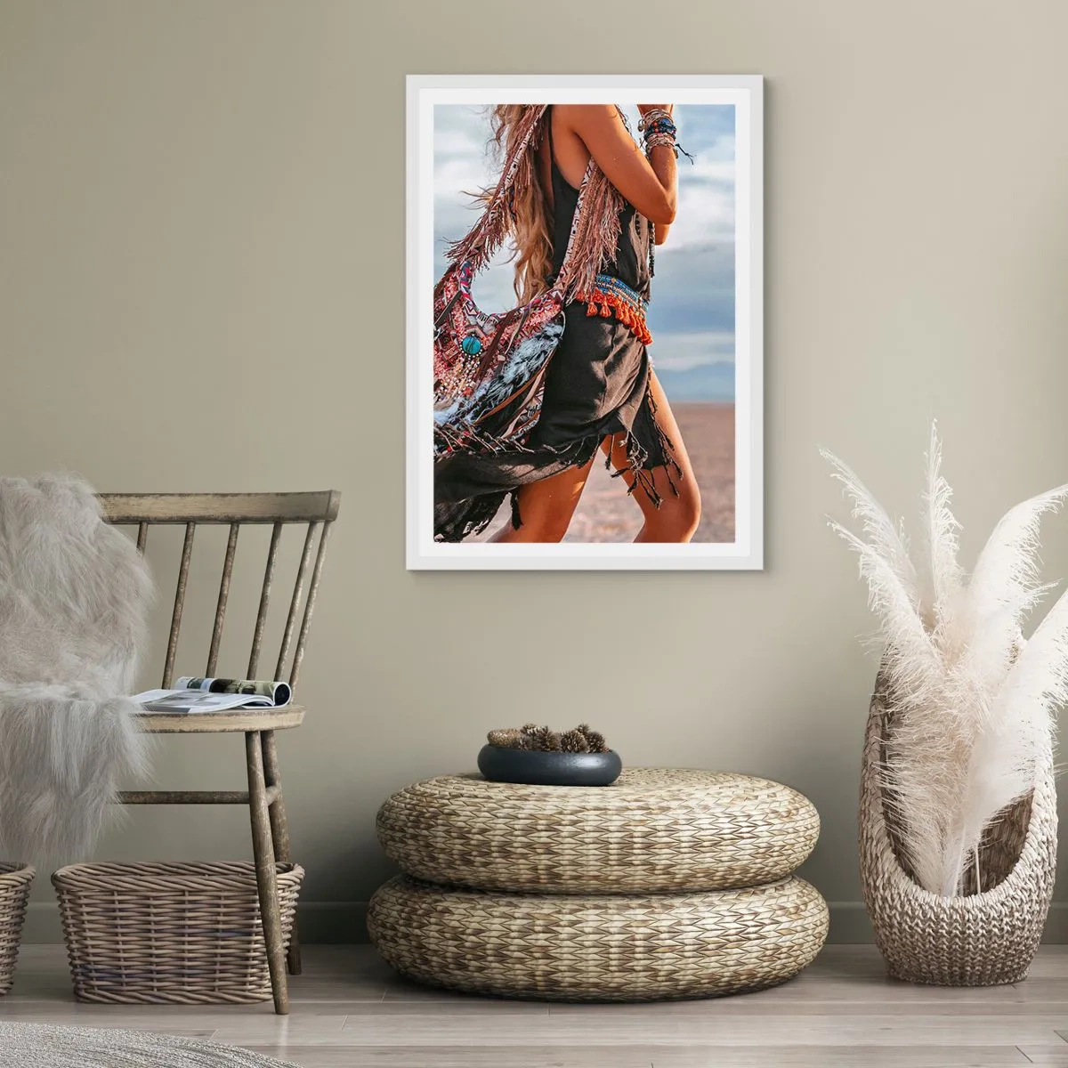 Affisch i vit ram - Shamanens flicka - 61x91 cm