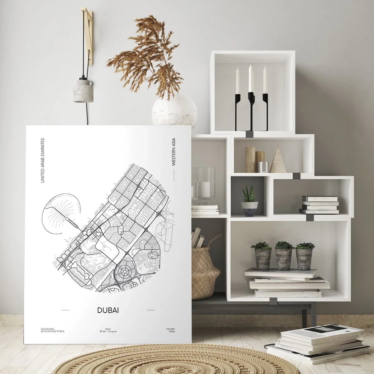 Glastavla - Bild på glas - Dubais anatomi - 80x120 cm