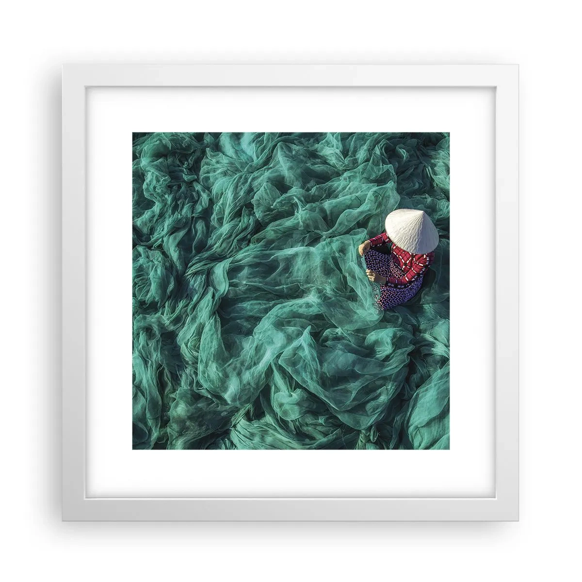 Affisch i vit ram - I nätens hav - 30x30 cm
