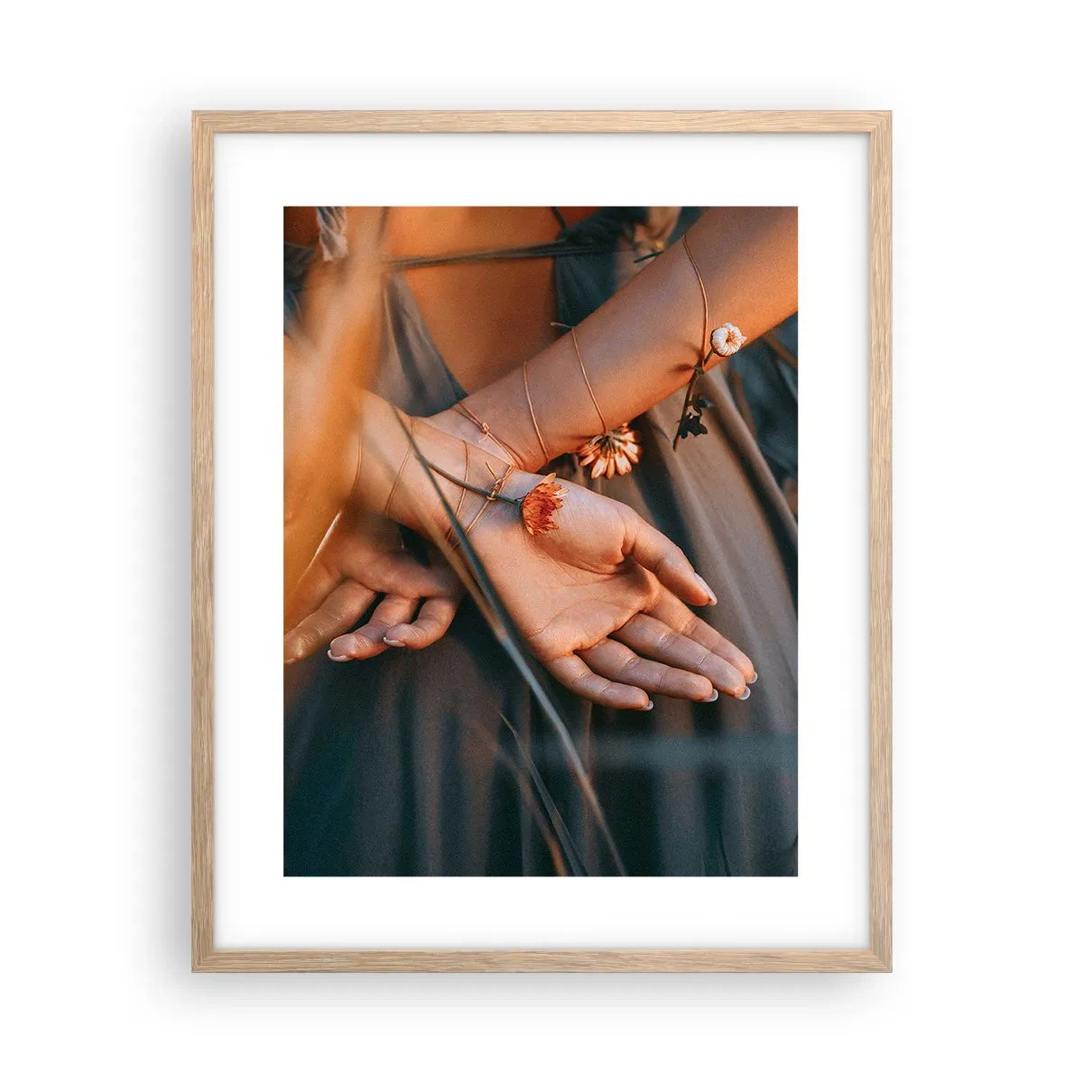 Affisch i ram av ljusek - Bunden till naturen - 40x50 cm