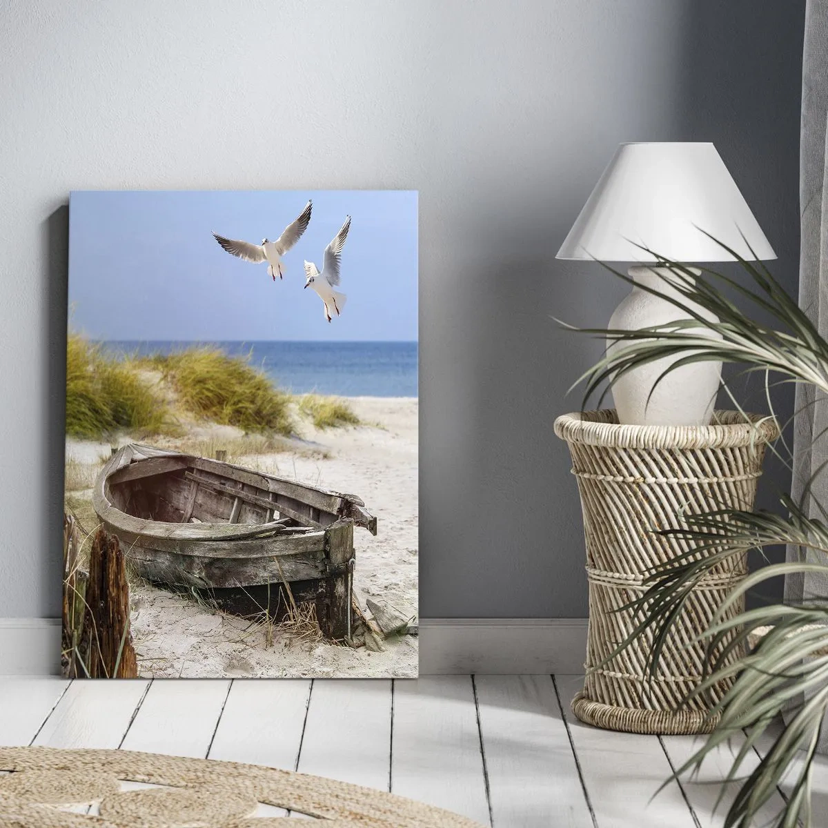 Canvastavla - Bild på duk - Doppade i vinden - 70x100 cm