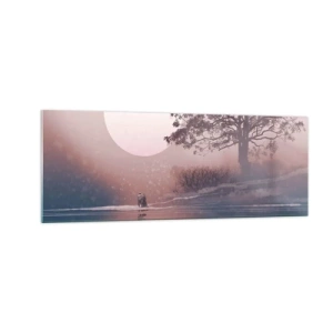 Glastavla - Bild på glas - Nattens under - 140x50 cm
