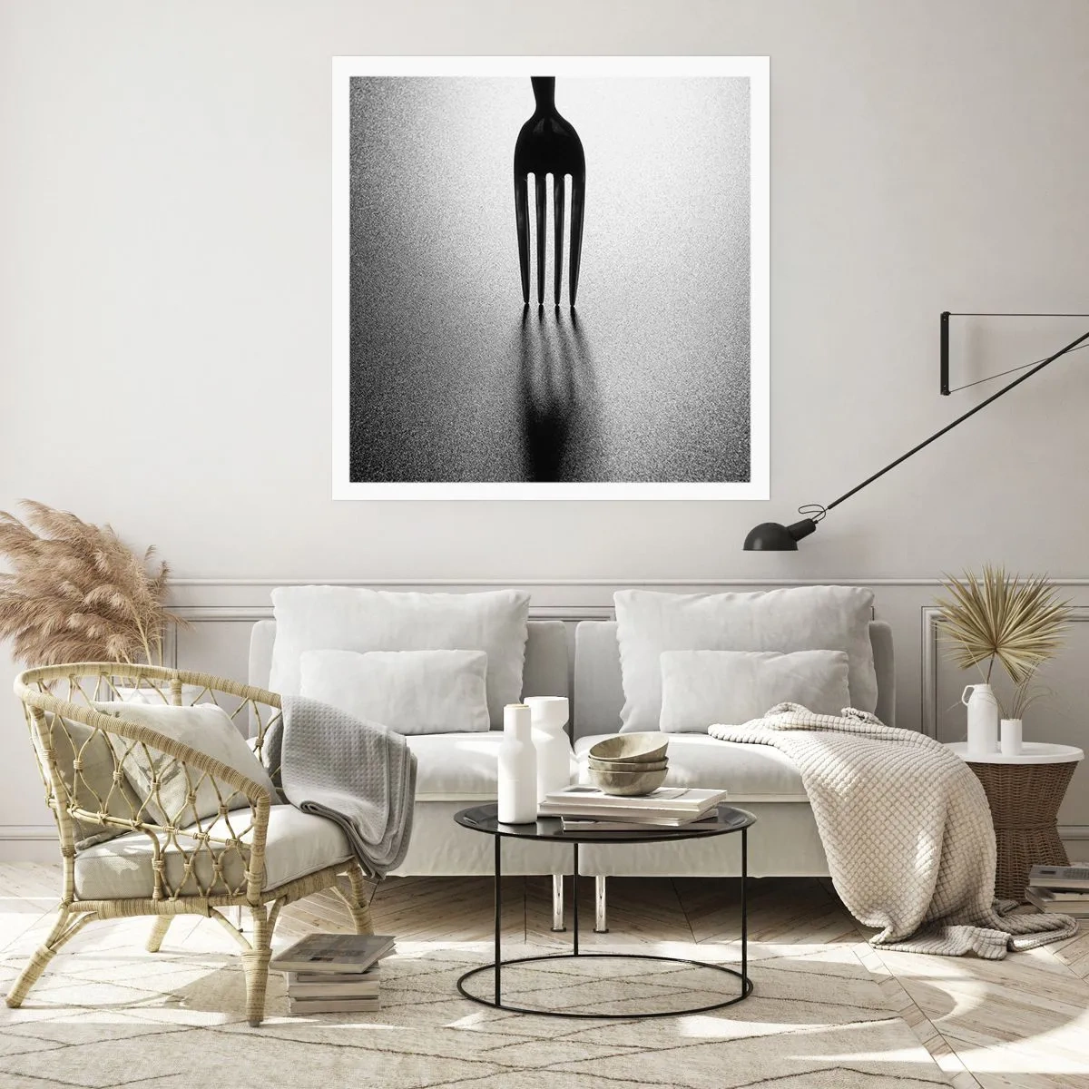 Affisch - Ljus och skugga - 60x60 cm