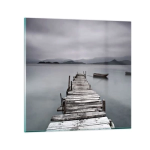 Glastavla - Bild på glas - Imorgon kan du ge dig iväg - 40x40 cm