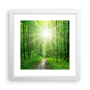 Affisch i vit ram - Grön domkyrka - 30x30 cm