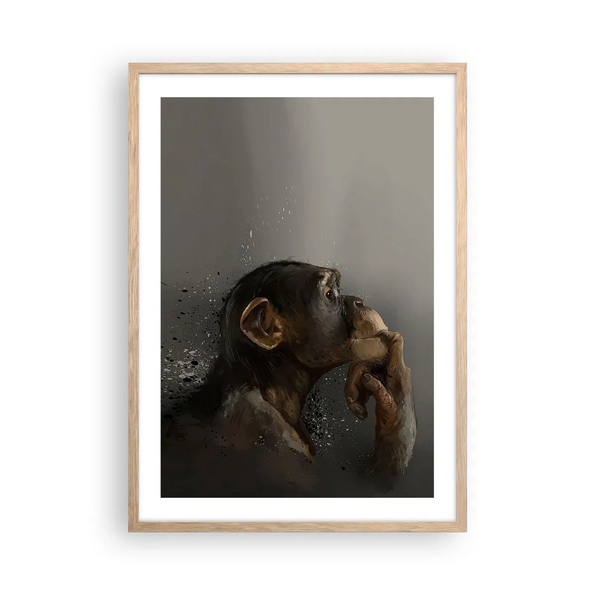 Affisch i ram av ljusek - Säkert en tänkare - 50x70 cm