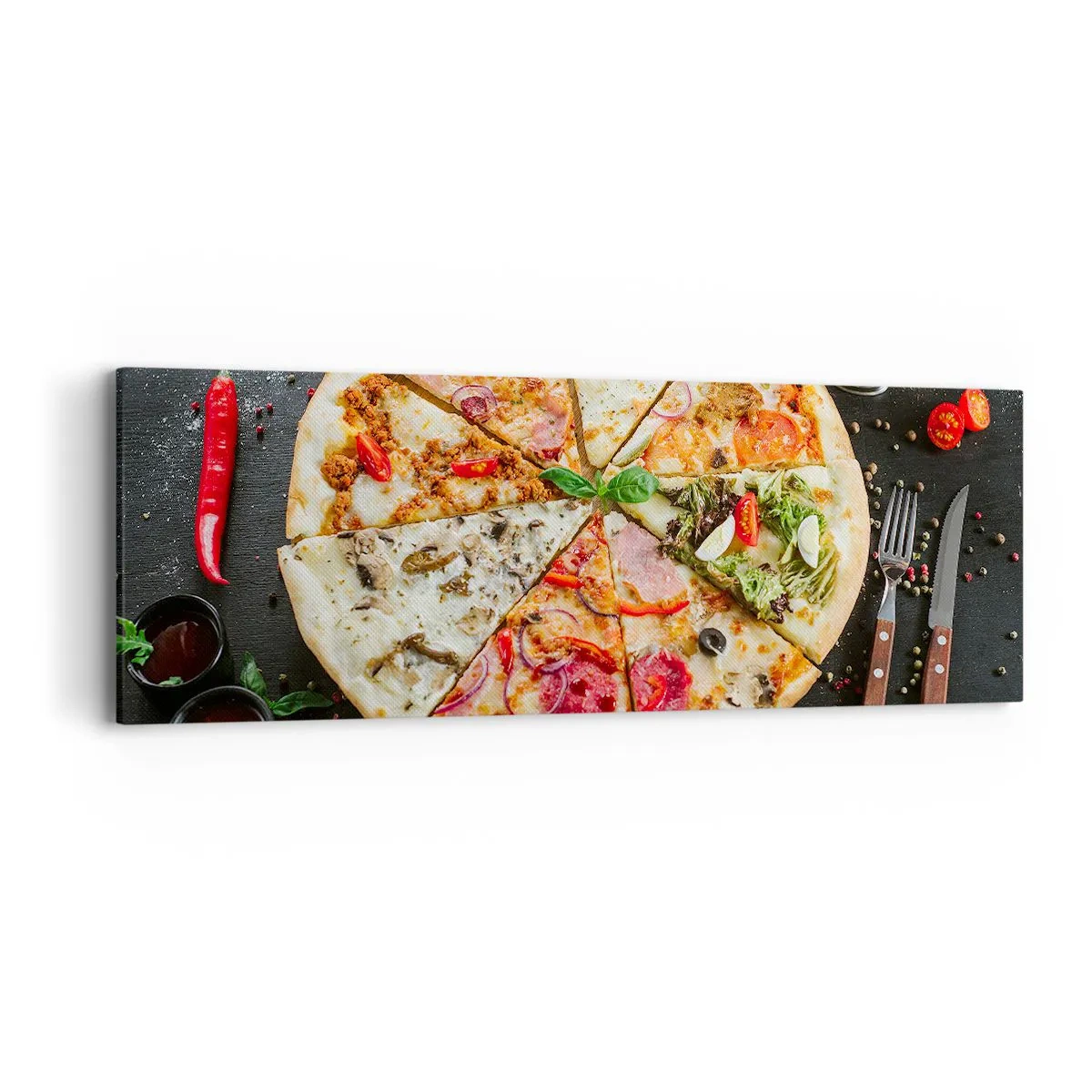 Canvastavla - Bild på duk - Smakurval - 90x30 cm