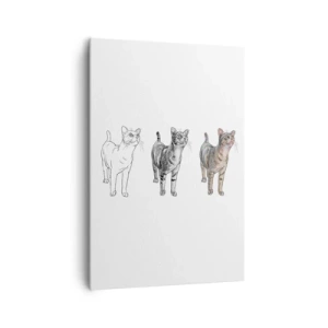 Canvastavla - Bild på duk - Teckningslektion - 70x100 cm