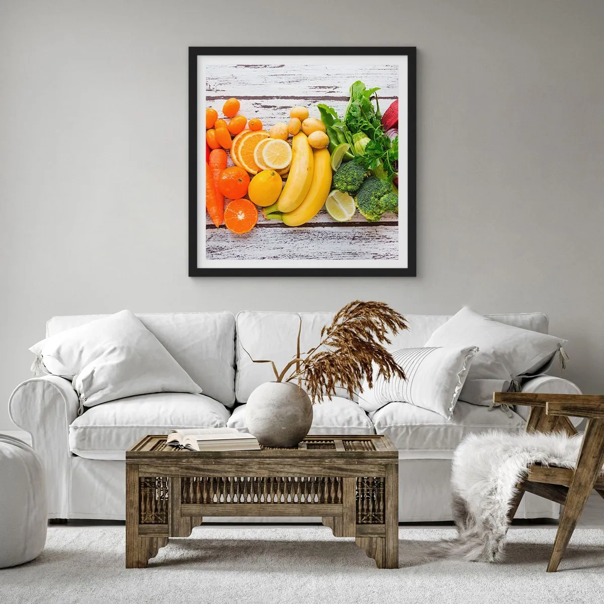 Affisch i svart ram - Räcker det inte? - 50x50 cm