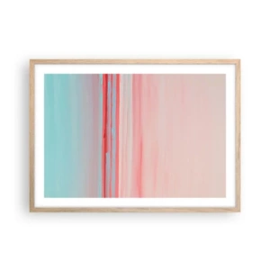 Affisch i ram av ljusek - Abstraktion i gryningen - 70x50 cm