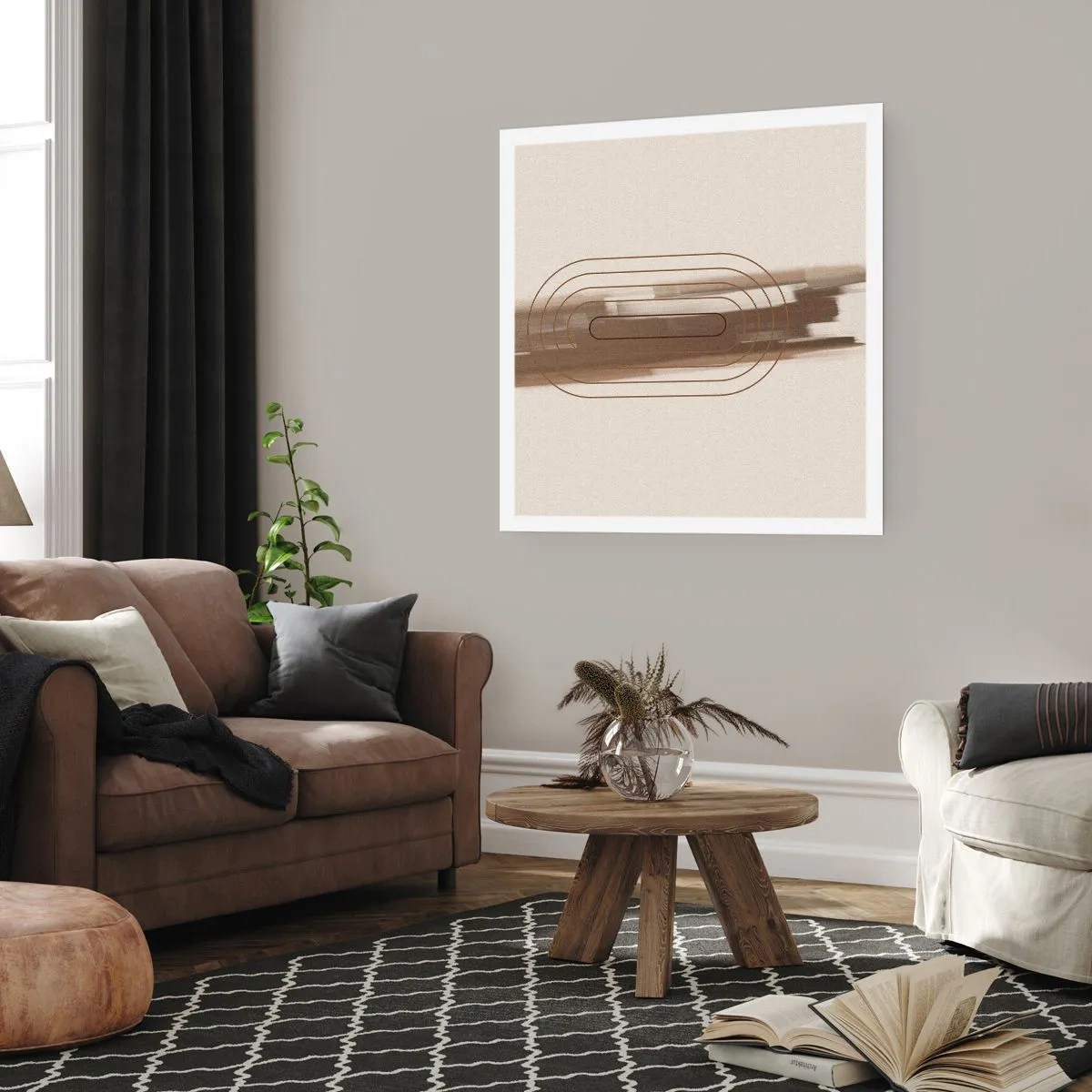 Affisch - Grå blåst - 60x60 cm