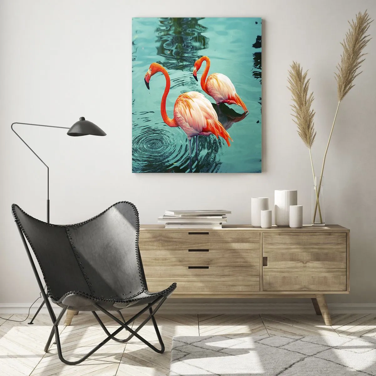 Glastavla - Bild på glas - Nu är vi på modet - 50x70 cm