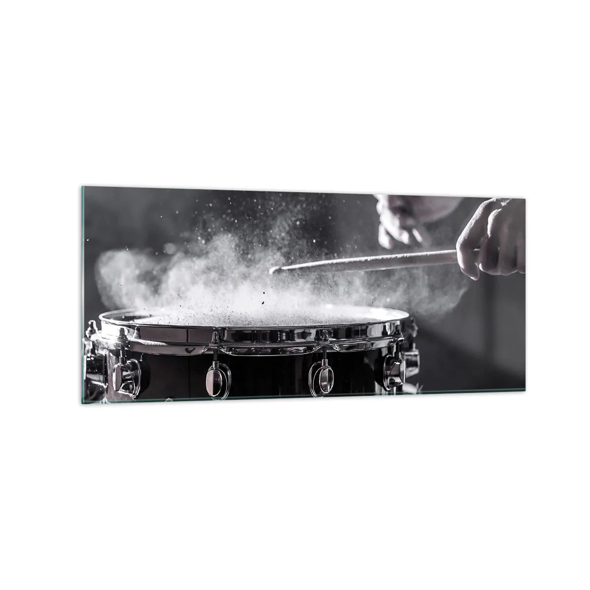 Glastavla - Bild på glas - Musikens puls - 120x50 cm